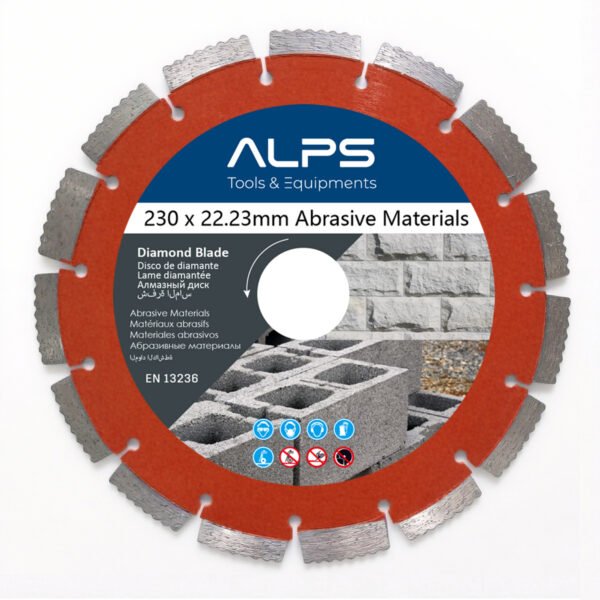 Laser Weld Diamond Blade for Abrasive Materials 230mm