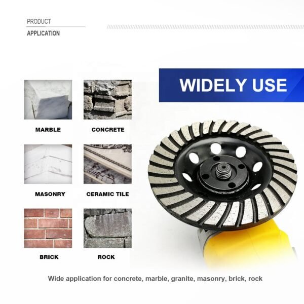 ALPS Diamond Grinding Cup Wheels Turbo Design for Granite, Natural Stone and Concrete 100mm - 180mm