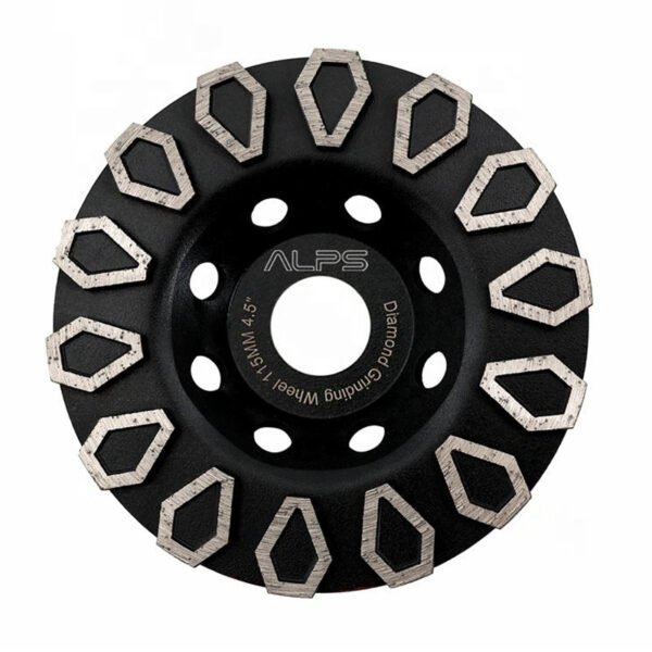 Sintered Diamond Rhombus-Shaped Grinding Cup Wheel Cutting Wheel for Rough Grinding Concrete Masonry Marble